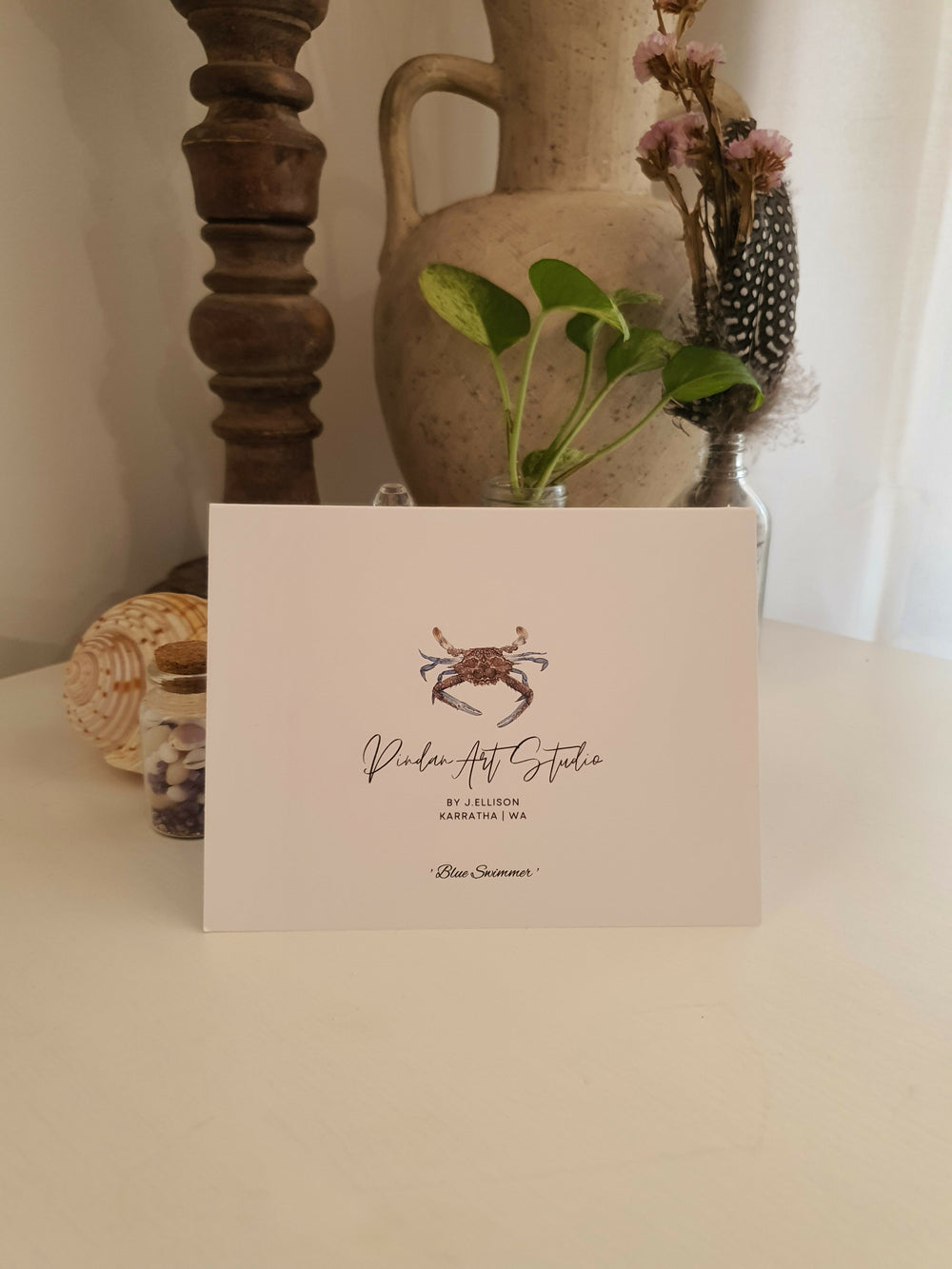 Blue Swimmer Crab | Blank Greeting Card
