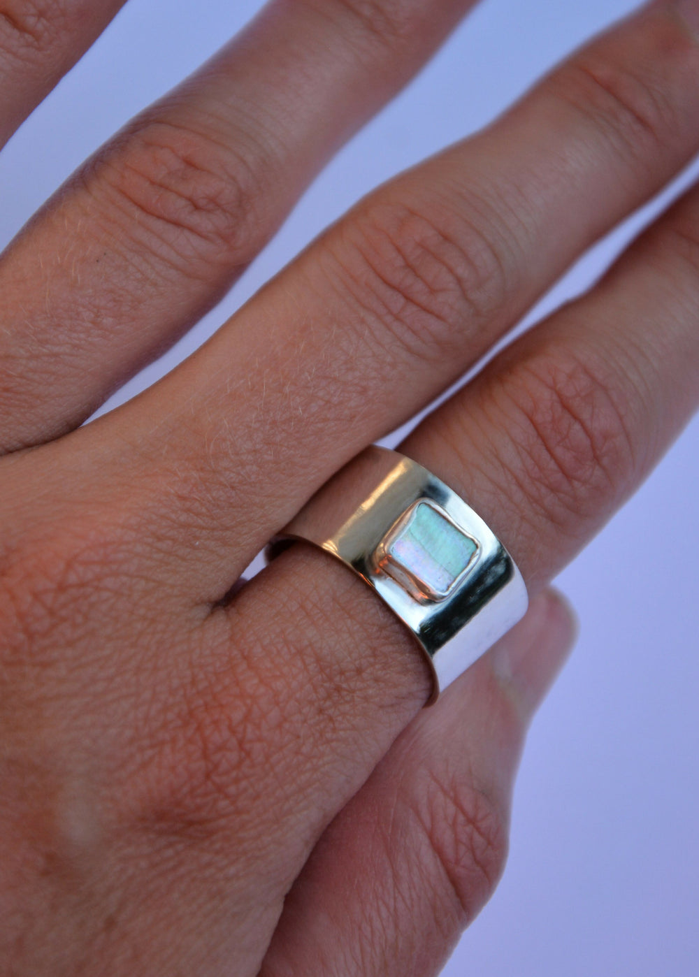 Abalone Mini Square Ring 2