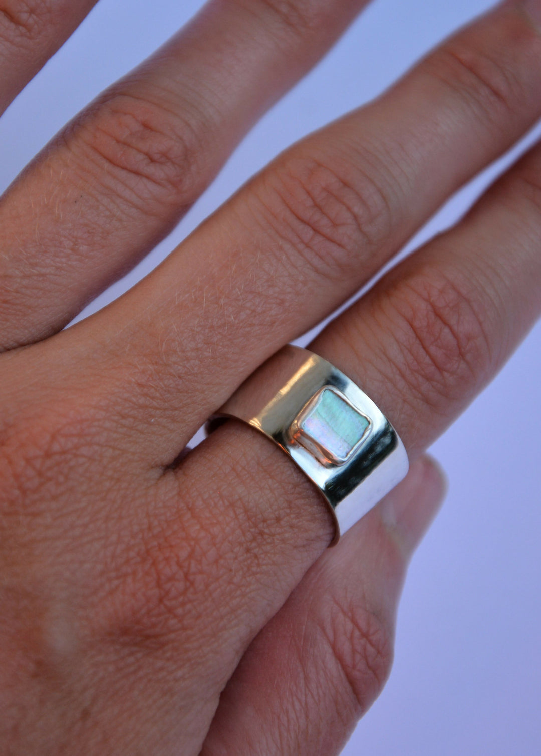 Abalone Mini Square Ring 2