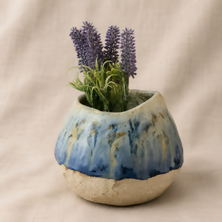 Tidal Blue Sculptural Vessel