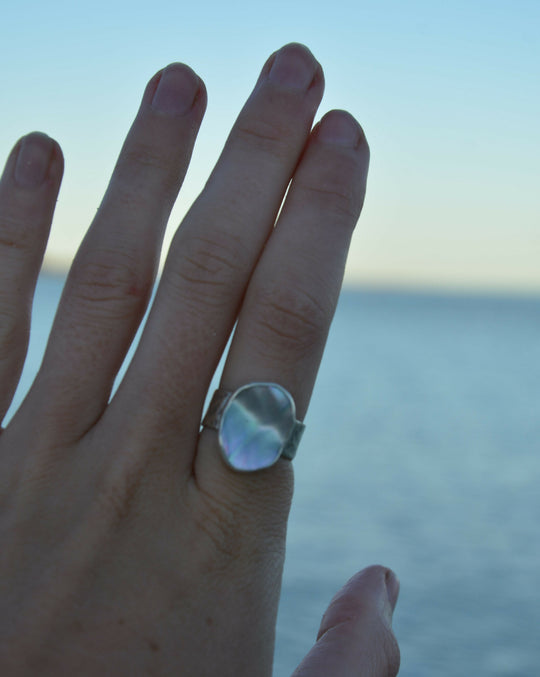 Abalone Textured Ring