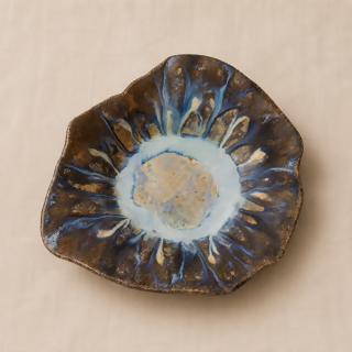 Midnight Bloom Serving Bowl