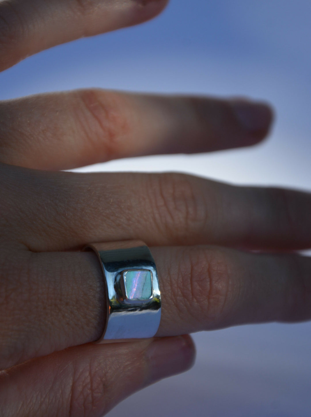 Abalone Mini Square Ring 1