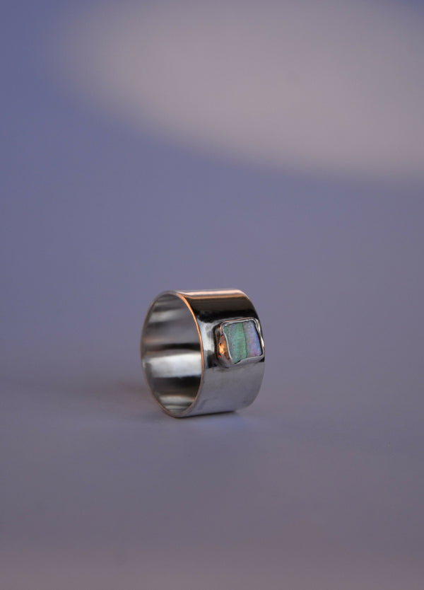 Abalone Mini Square Ring 2