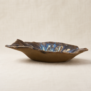 Midnight Bloom Serving Bowl