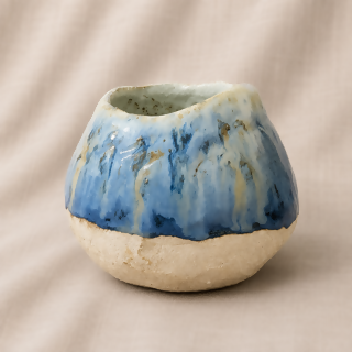 Tidal Blue Sculptural Vessel