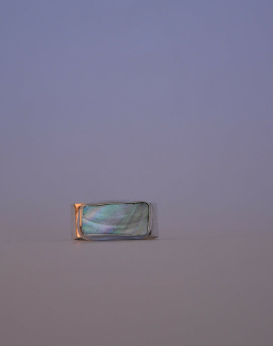 Abalone Rectangle Ring 1
