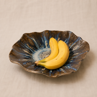 Midnight Bloom Serving Bowl