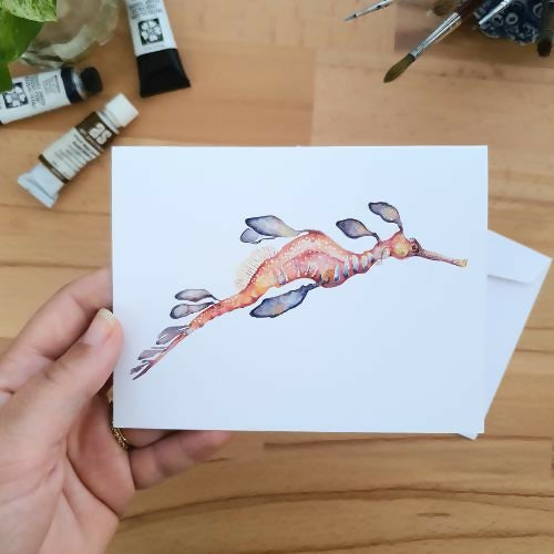 Seahorse | Blank Greeting Card